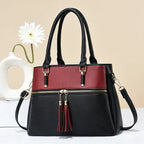 Large Capacity Soft Leather Tassel Shoulder Bag - DanaFashionstore