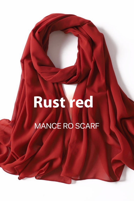 Pure Color Pearl Chiffon Scarf Headcloth Veil Chiffon Scarf