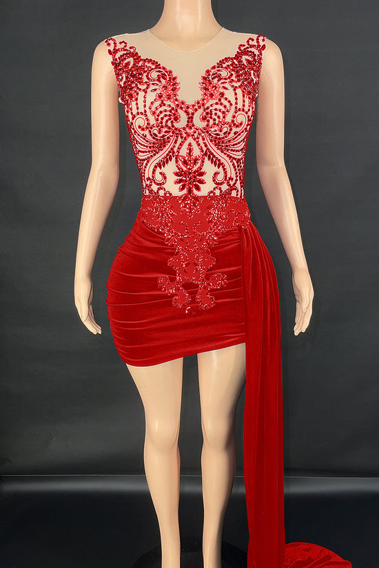 Summer Luxury Evening Dress Female Singer Stage Costume Senior Dress Side Trailing Skirt