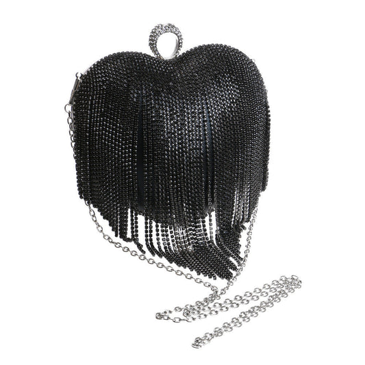 Female Pure Color All-matching Tassel Dinner Bag Dana Fashion