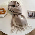 Double-sided Artificial Cashmere Scarf Women's Winter Warm Couple - DanaFashionstore