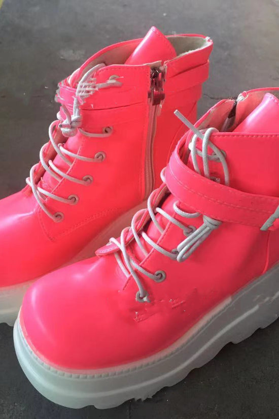 Women's Dark Gothic Wedge Platform Ankle Boots