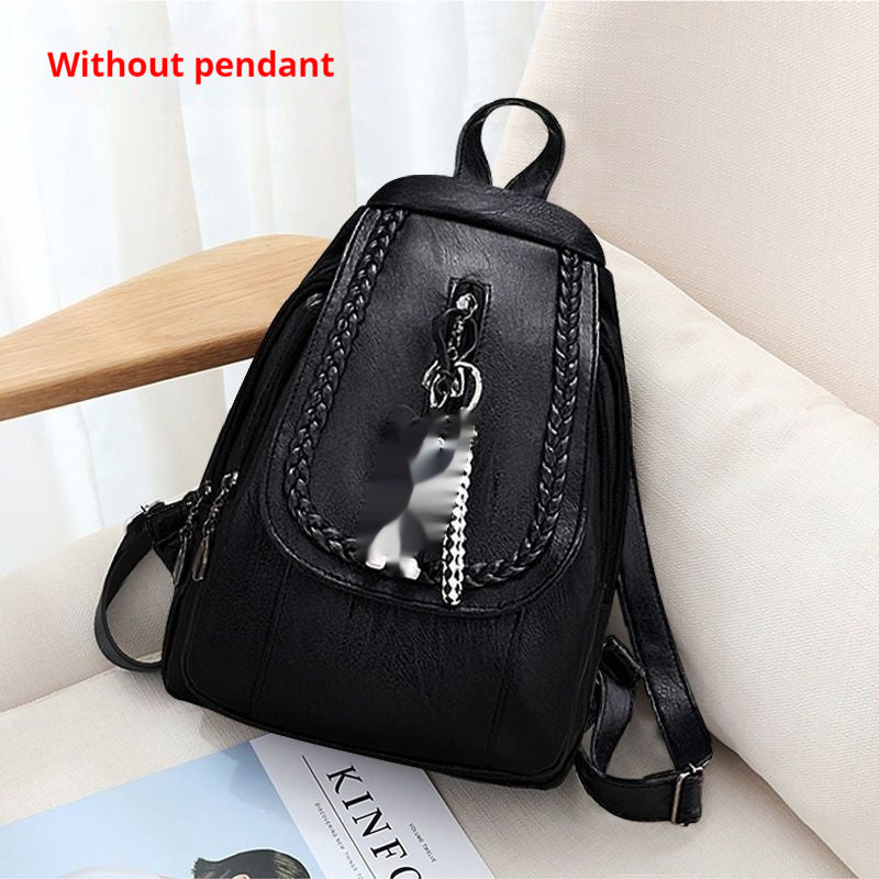 Backpack Ladies Dual-use Chest Bag Soft Leather - Dana Fashion