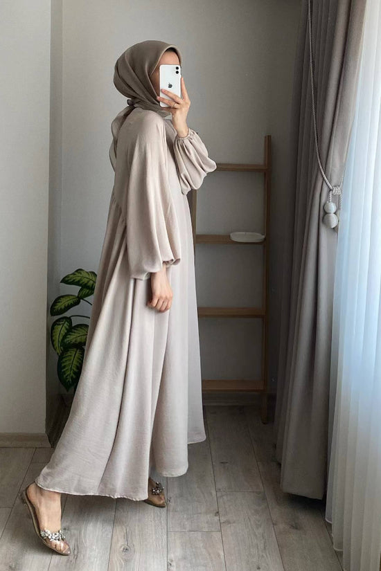 New Muslim Women's Wear Solid Color Elegant Fashion Loose Pullover Dress