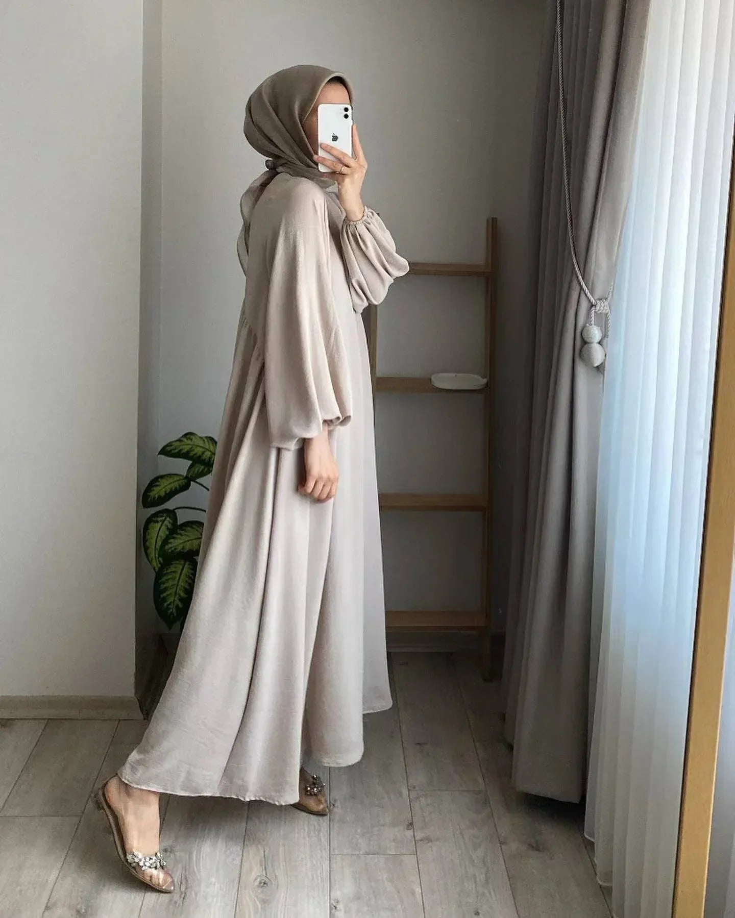 Muslim Women's Solid Color Pullover Dress - Elegant Fashion Loose Fit Modest Dress - DanaFashionstore