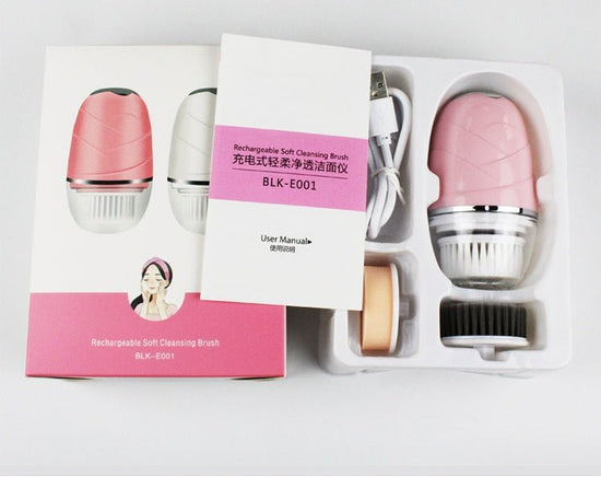 3 in 1 Electric Facial Cleanser Wash Face Cleaning Machine Pore Cleaner Body Cleansing Massage Mini Skin Beauty Massage $27.99 Dana Fashion Color: Golden Beauty Tools Product features: 1. Soft and clean fine silk bamboo brush head, power cleaning brush he