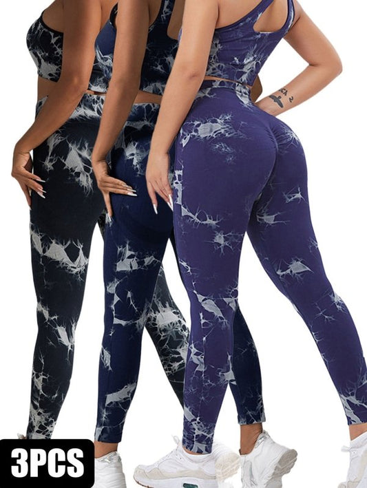 3 Pack Women Seamless Yoga Pants Tie Dye Leggings For Women High Waist Bootcut Leggings Scrunch Butt Workout Leggings $159.00 Dana Fashion Color: 3PACK1 Size: L Women's clothing 90% Polymide, 10% Elastane, Super soft high-tech fabric, comfortable to wear,