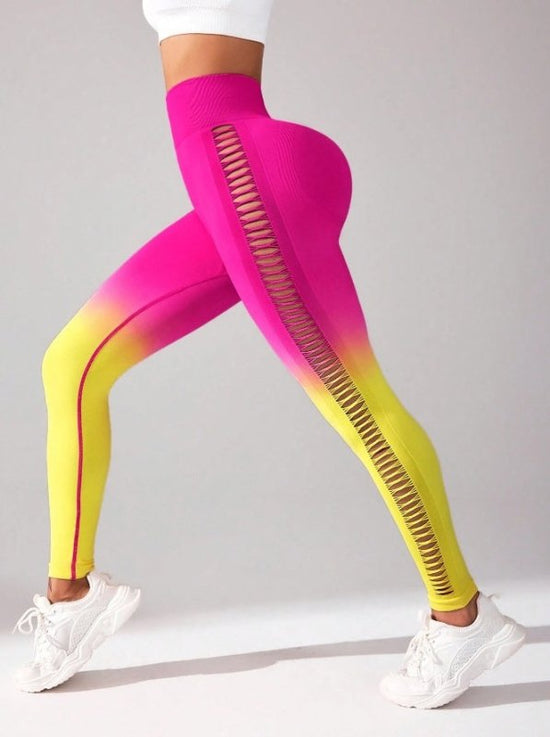 3 Pack Women's Gradient Color Butterfly Hollow High Waist Butt Lifting Long Fitness Pants, Seamless Leggings For Women High Waist Yoga Pants, Scrunch Butt Lifting Elastic Tights $139.00 Dana Fashion Color: 3PACK1 Size: L Women's clothing Butt lift Legging