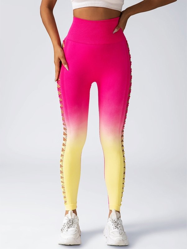 3 Pack Women's Gradient Color Butterfly Hollow High Waist Butt Lifting Long Fitness Pants, Seamless Leggings For Women High Waist Yoga Pants, Scrunch Butt Lifting Elastic Tights $139.00 Dana Fashion Color: 3PACK1 Size: L Women's clothing Butt lift Legging