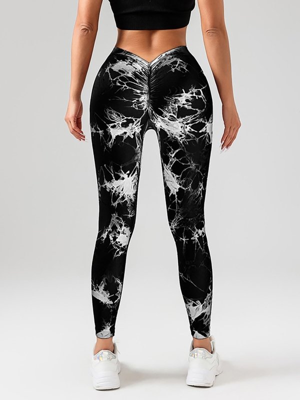3 Pack Women's Scrunch Workout Leggings, High Waisted Butt Lifting Tie-dye V Back Waist Seamless Gym Yoga Leggings, Workout Leggings For Women Jada Leggings $189.00 Dana Fashion Color: 3PACK1 Size: L Women's clothing Butt lift Leggings: sexy booty legging