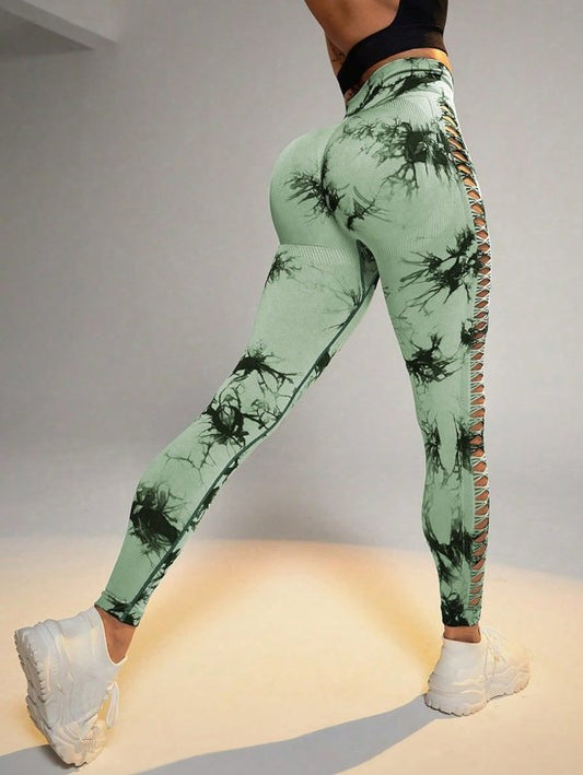 3 Pack Women's Tie-Dye Cutout Yoga Pants High-Waisted Leggings Women's Tie-Dye Leggings,, Leggings Women High Waisted Seamless Workout Leggings Gym Booty Tights Tummy Control Yoga Pants $179.00 Dana Fashion Color: 3PACK2 Size: L Women's clothing Butt lift