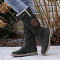 Side zipper turn over round toe snow boots - DanaFashionstore