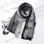 Women's Striped Cotton And Linen Scarf Shawl - DanaFashionstore