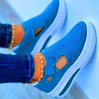 Flat Fly Knit Breathable Velcro Casual Mesh Shoes - DanaFashionstore