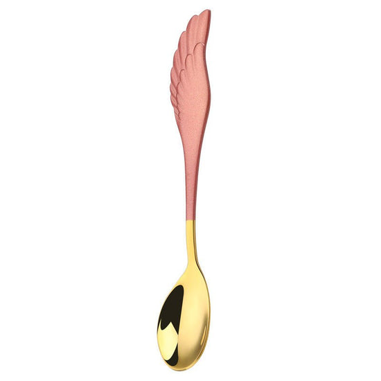 304 Stainless Steel Coffee Spoon Creative Net Red Wings Spoon Ice Cream Spoon Dessert Spoon Fork Spoon Spoon Gift Tableware $29.50 Dana Fashion style: I Dana's Kitchen Overview: It is lightweight for easy to carry and store when not is use. The spoon and