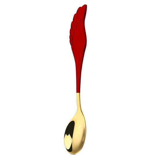 304 Stainless Steel Coffee Spoon Creative Net Red Wings Spoon Ice Cream Spoon Dessert Spoon Fork Spoon Spoon Gift Tableware $29.50 Dana Fashion style: M Dana's Kitchen Overview: It is lightweight for easy to carry and store when not is use. The spoon and