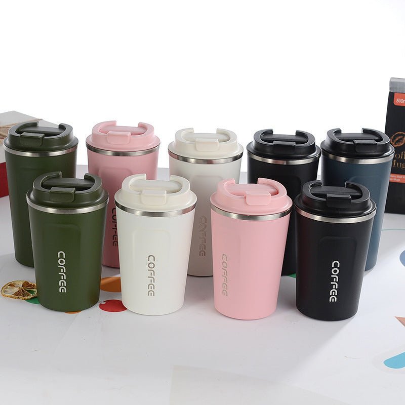 304 stainless steel mug coffee cup $25.50 Dana Fashion Color: Blue capacity: 380ML Dana's Kitchen Material: Inside 304 outside 201 Insulation performance: 6-12 hours Style : New Chinese Style : Big belly cup Capacity: 380ML, 510ML