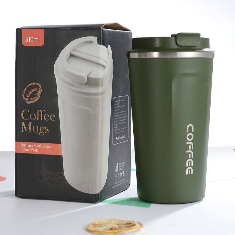304 stainless steel mug coffee cup $25.50 Dana Fashion Color: Blue capacity: 380ML Dana's Kitchen Material: Inside 304 outside 201 Insulation performance: 6-12 hours Style : New Chinese Style : Big belly cup Capacity: 380ML, 510ML