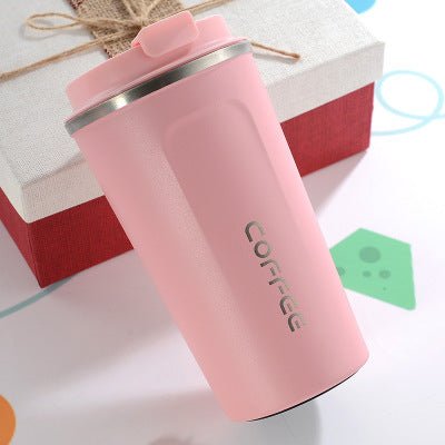 304 stainless steel mug coffee cup $25.50 Dana Fashion Color: Pink capacity: 380ML Dana's Kitchen Material: Inside 304 outside 201 Insulation performance: 6-12 hours Style : New Chinese Style : Big belly cup Capacity: 380ML, 510ML