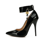 Ladies Lock Stiletto 12cm Pointed High Heels - DanaFashionstore