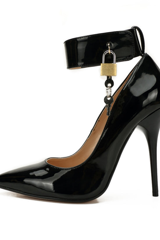 Ladies Lock Stiletto 12cm Pointed High Heels