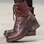 Casual low-heeled 43 round toe cross strap Martin boots - DanaFashionstore