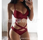 Sexy Black And White Color Matching Bikini Women'S Split Swimsuit - DanaFashionstore
