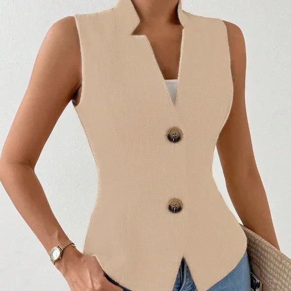 Solid Color Jacquard Suit Vest Jacket - DanaFashionstore