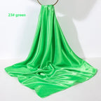 Pure Color Silk Scarf Artificial Silk 90cm Shiny Satin Shawl - DanaFashionstore