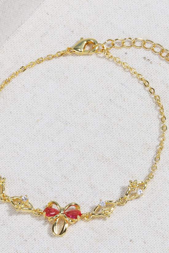 Sweet Bow Heart Rhinestone Bracelet Y2K Ins Fashion Chain Bracelet Valentine's Day