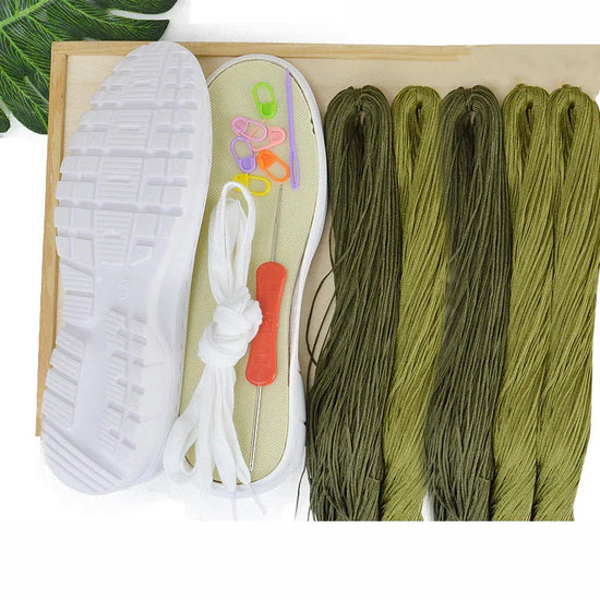 Hand Woven Sandals Hollow Crochet Breathable Shoe Material Pack - DanaFashionstore