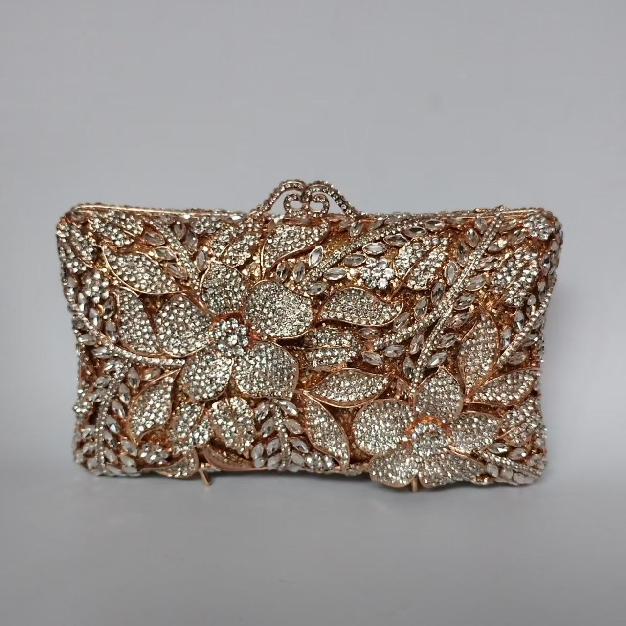Flower Diamond Banquet Rhinestone Clutch Bridal Wedding Bag Dana Fashion
