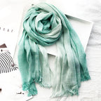 Women's Striped Cotton And Linen Scarf Shawl - DanaFashionstore