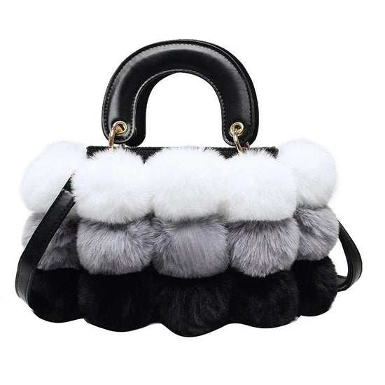 Plush Handbags Winter Plush Shoulder Bag Handbag Trend Messenger Bag - DanaFashionstore