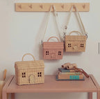 Hand-woven small house messenger bag - DanaFashionstore