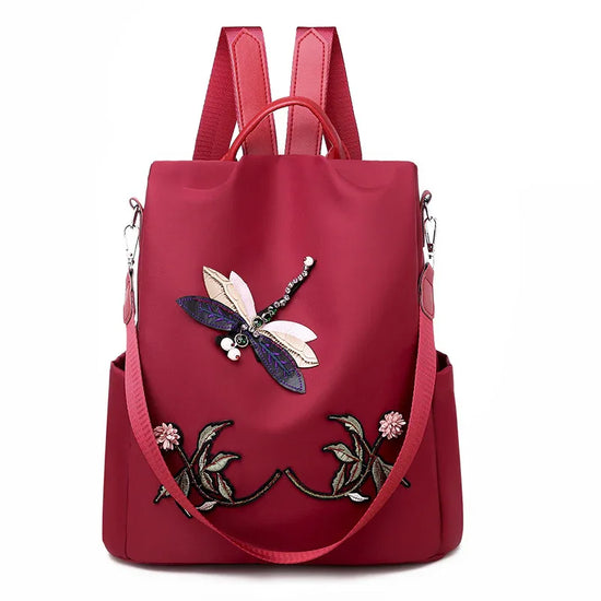 Oxford cloth embroidered Dragonfly Travel Backpack - DanaFashionstore