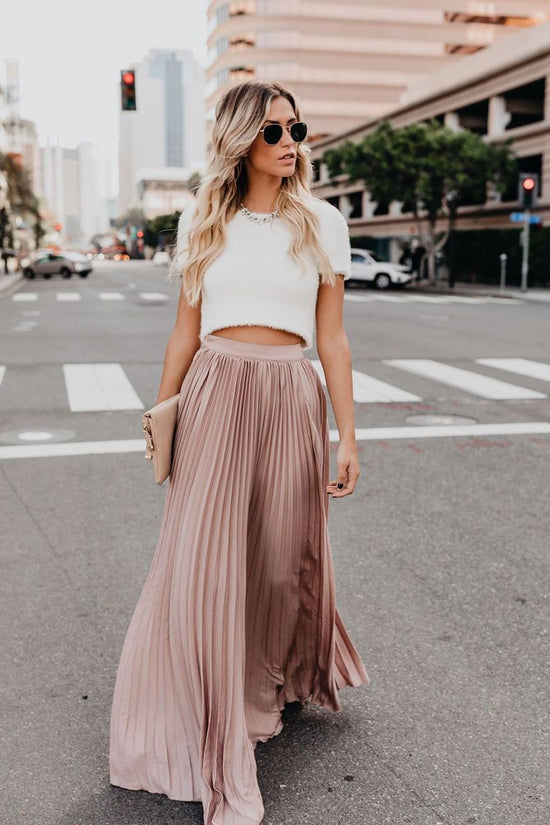 Women fashion casual skirt girls high Waist long skirts