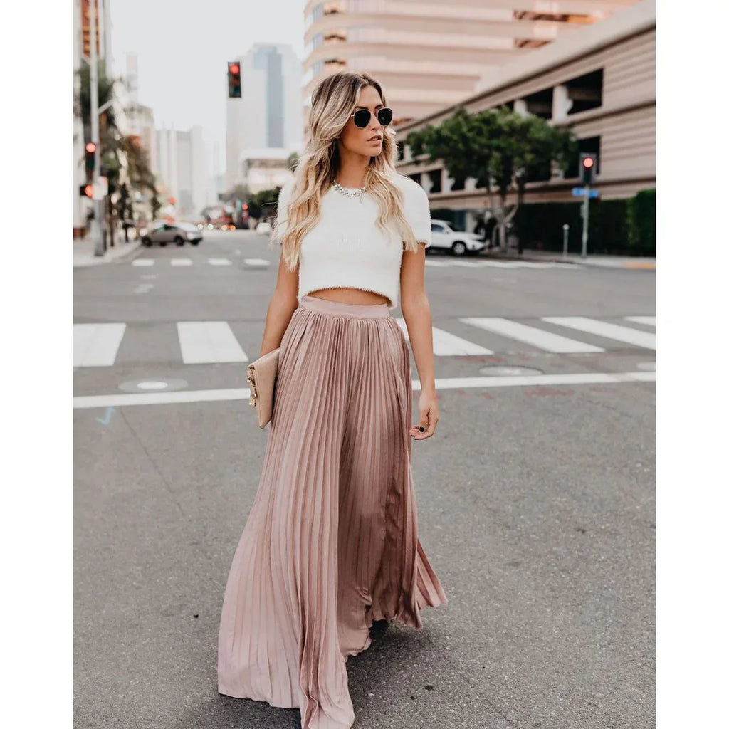 Women fashion casual skirt girls high Waist long skirts - DanaFashionstore