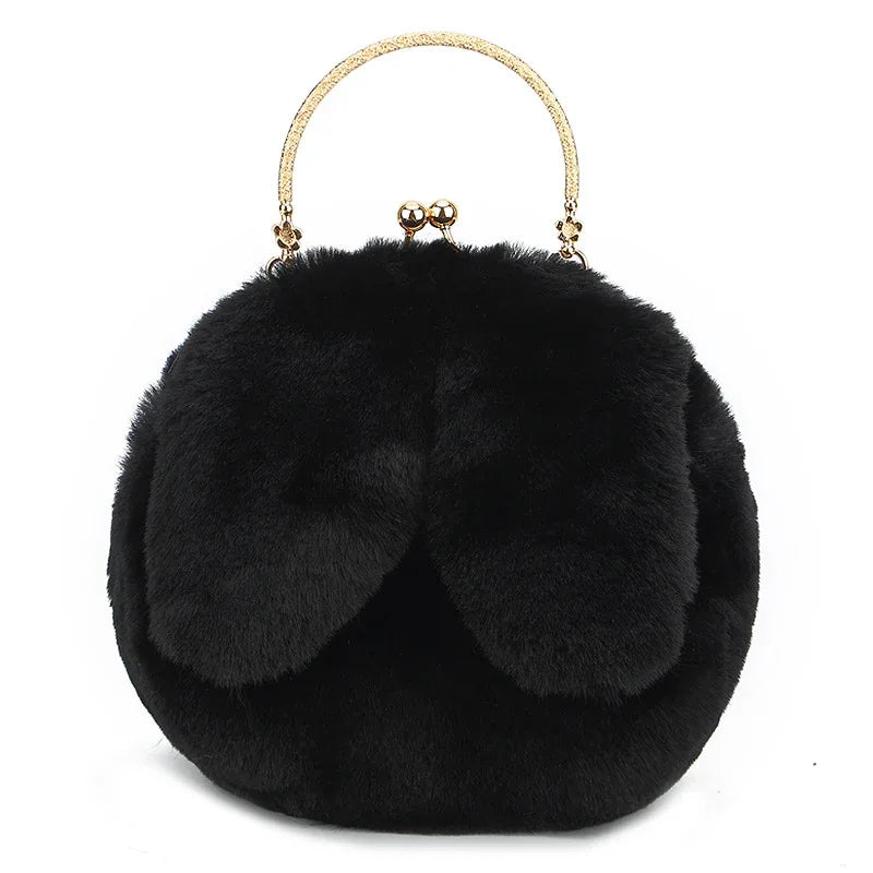 Fashion chain ear plush handbag - DanaFashionstore