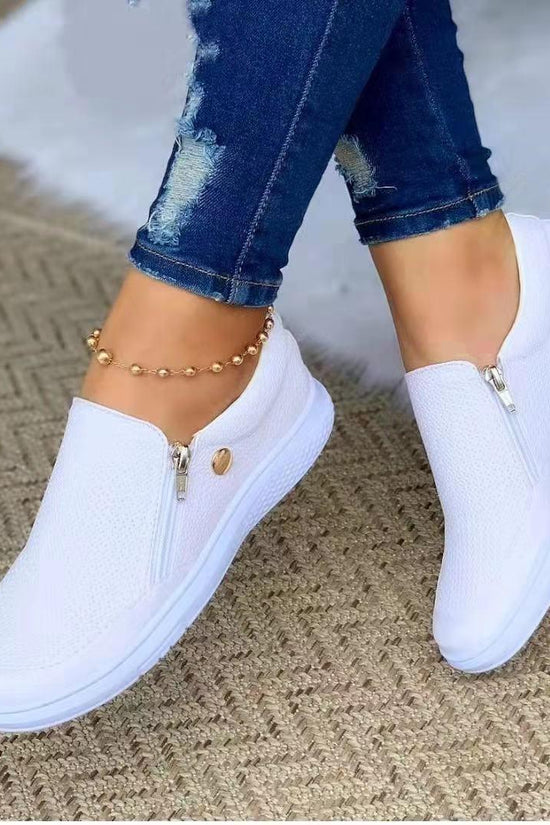 New Casual Sports Fashion Women's Zipper Sneakers - DanaFashionstore