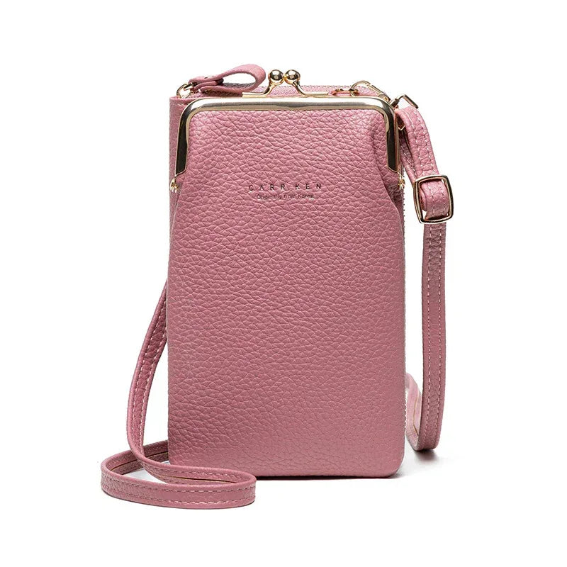 Fashion Lychee Pattern Solid Color Diagonal Shoulder Bag - DanaFashionstore