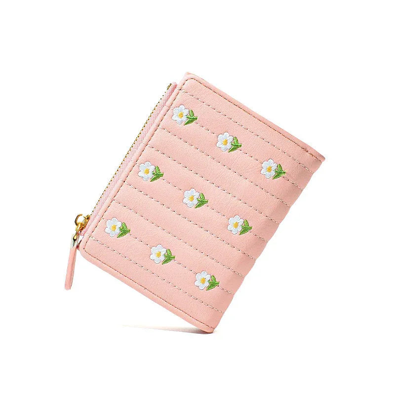 Cute Embroidered Women's Wallet Simple And Short Off - DanaFashionstore