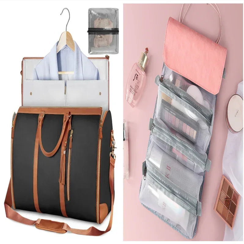 Large Capacity Travel Duffle Bag Women's Handbag Folding Suit Bag Waterproof Clothes Totes - DanaFashionstore
