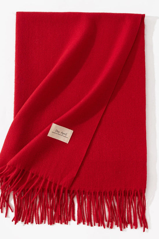 Pure Color Artificial Cashmere Scarf Women's Winter High-grade Shawl