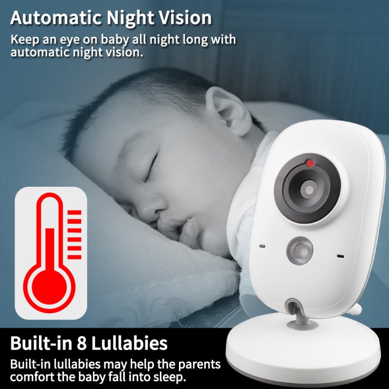 3.2 Inch Digital Baby Care Device $226.36 Dana Fashion Model: AU plug Baby & Mother 1. Compact design, easy to carry; 2. Two-way intercom; 3. Temperature monitoring; 4. Built-in music in the camera; 5. Automatic night vision 6. Digital signal transmission