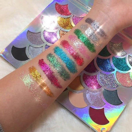 32 Shades of Glitter Makeup Palette $49.38 Dana Fashion Color: A makeup 32-Shades of Glitter makeup palette features a mythical array of 32 transformative glitter shadows, shimmers, and matte blends for vibrant and magical beauty looks. Arriving in a beau