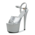 Summer New Patent Leather Fish Toe Shoes For Women High Heels Fine Sexy - DanaFashionstore