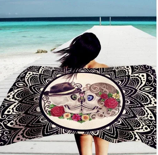 Square microfiber printed beach towel taro beach towel - DanaFashionstore