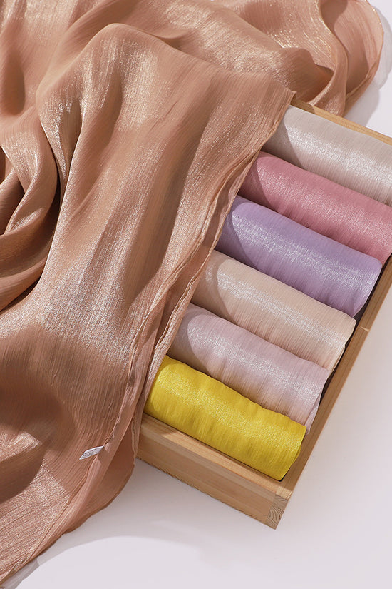 Breathable Cool Island Satin Smooth Silk Toe Scarf