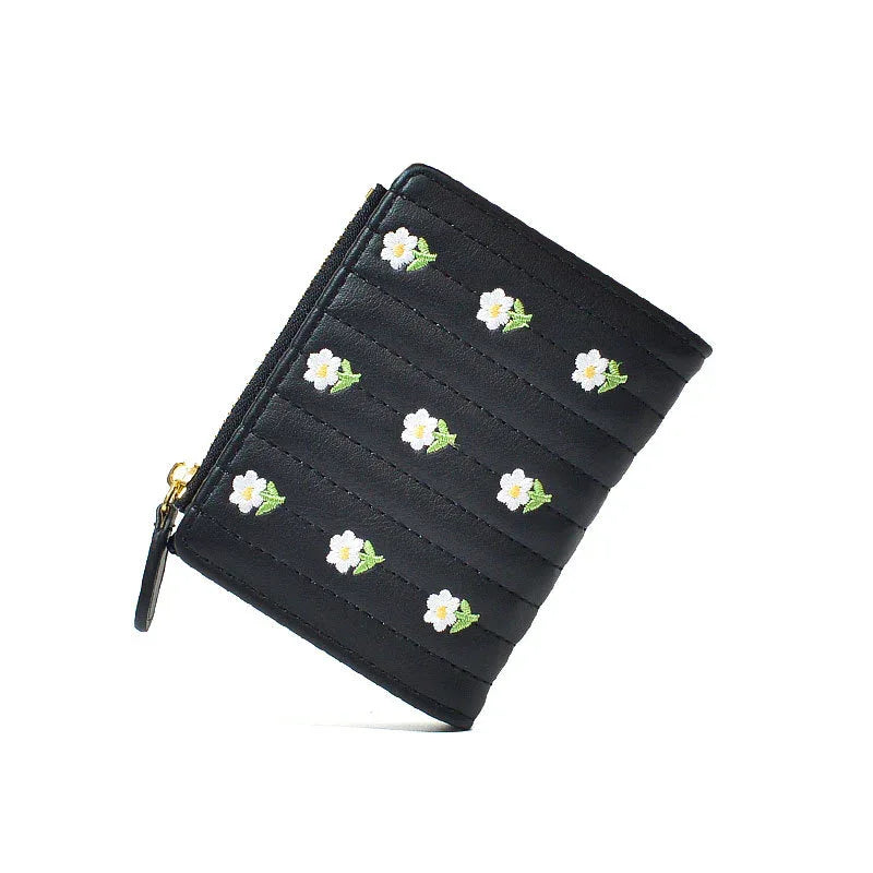 Cute Embroidered Women's Wallet Simple And Short Off - DanaFashionstore